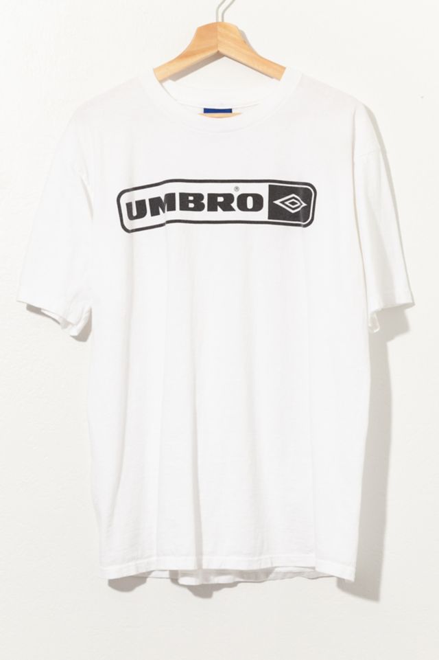 Vintage Y2K Umbro Soccer Graphic White Logo T-Shirt | Urban Outfitters