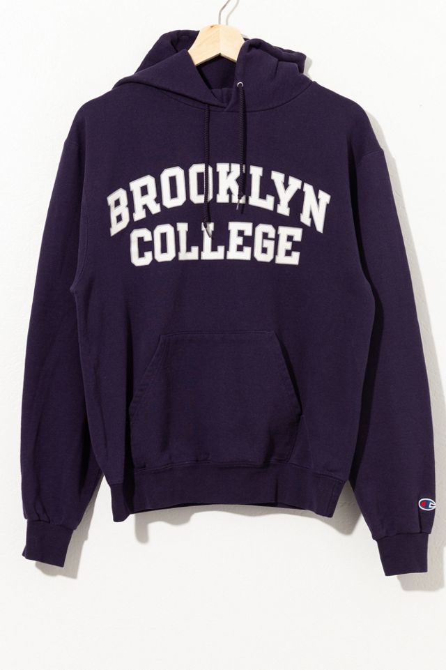 Vintage Y2K Brooklyn College Purple Champion Hoodie Sweatshirt | Urban ...