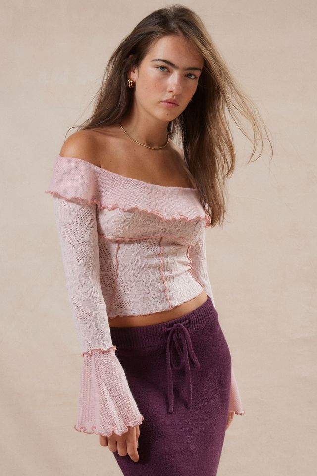 Kimchi Blue Adalynn Lace Off-The-Shoulder Top | Urban Outfitters Kimchi Blue Adalynn Lace Off-The-Shoulder Top | Urban Outfitters