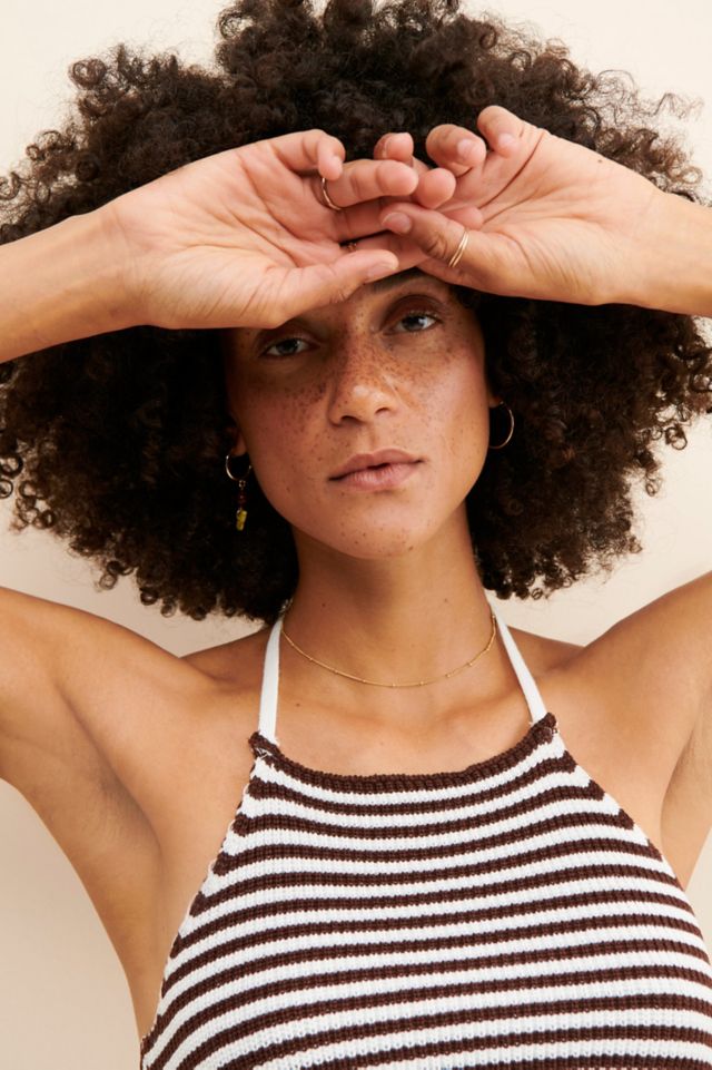 Six Crisp Days Knit Stripe Halter Top #2