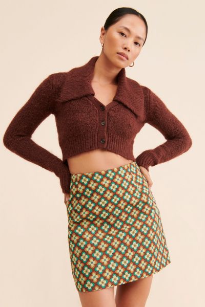 Louche Deco Fleur Jacquard Mini Skirt | Urban Outfitters