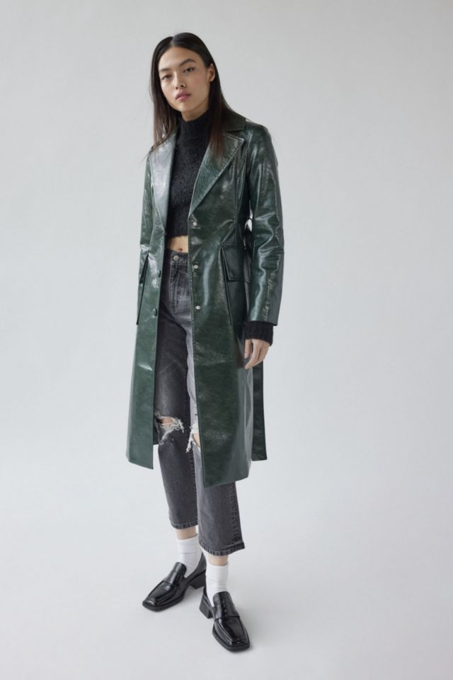 Deals Urban Outfitters Faux Leather Overcoat