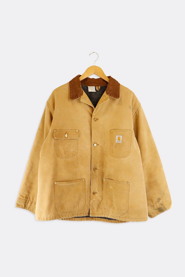Vintage Carhartt Corduroy Collared Lined Chore Jacket | Urban