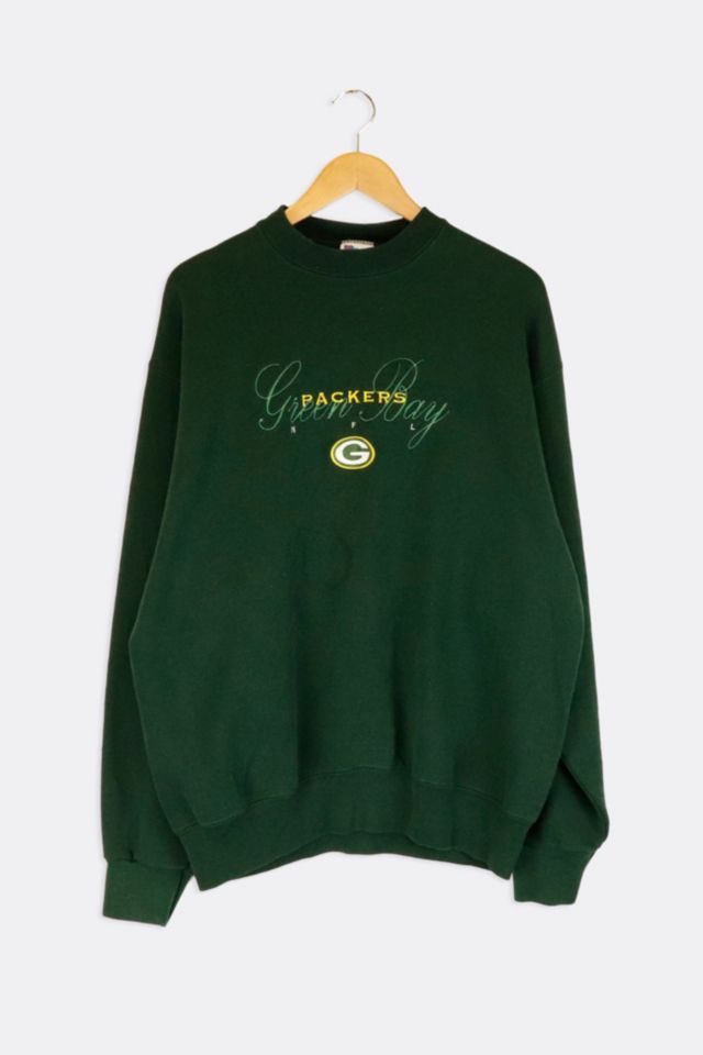 Vintage NFL Green Bay Packers Cursive Embroidered Sweatshirt