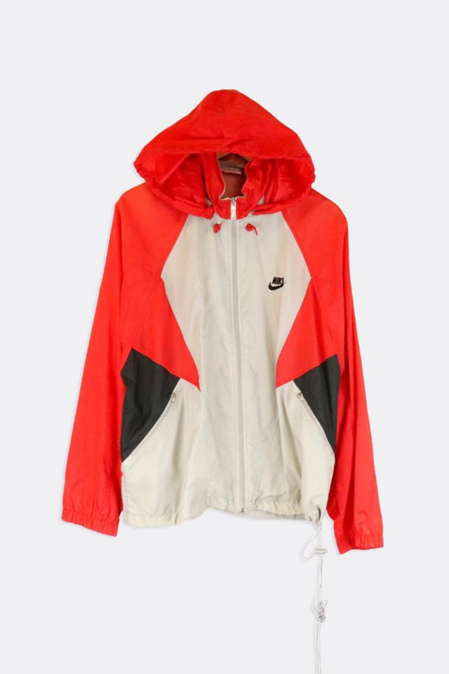 Nike windbreaker jacket store red and black