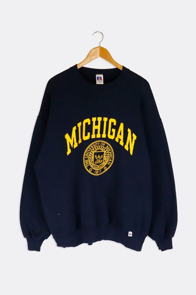 Vintage Michigan State Vinyl Lettering Sweatshirt | Urban Outfitters
