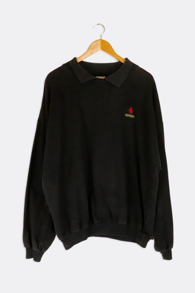 Vintage Ferrari Embroidered Logo Collared Sweatshirt | Urban Outfitters