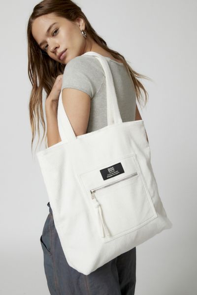 BDG Suede Pocket Tote Bag in Gray