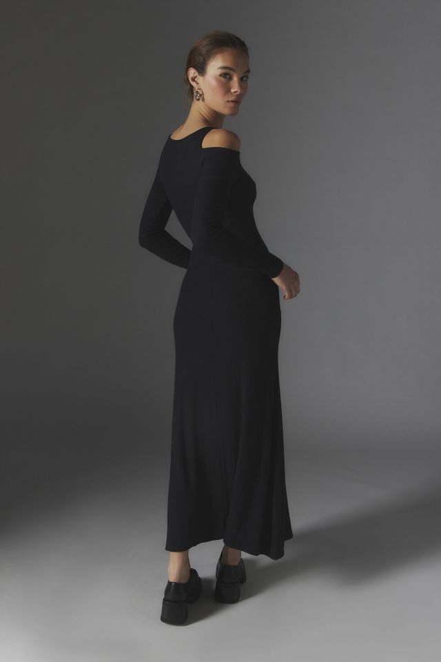Silence + Noise Xandra Knit Cold Shoulder Maxi Dress #5