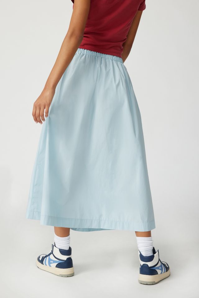 UO Brielle Taffeta Bow Midi Skirt #4