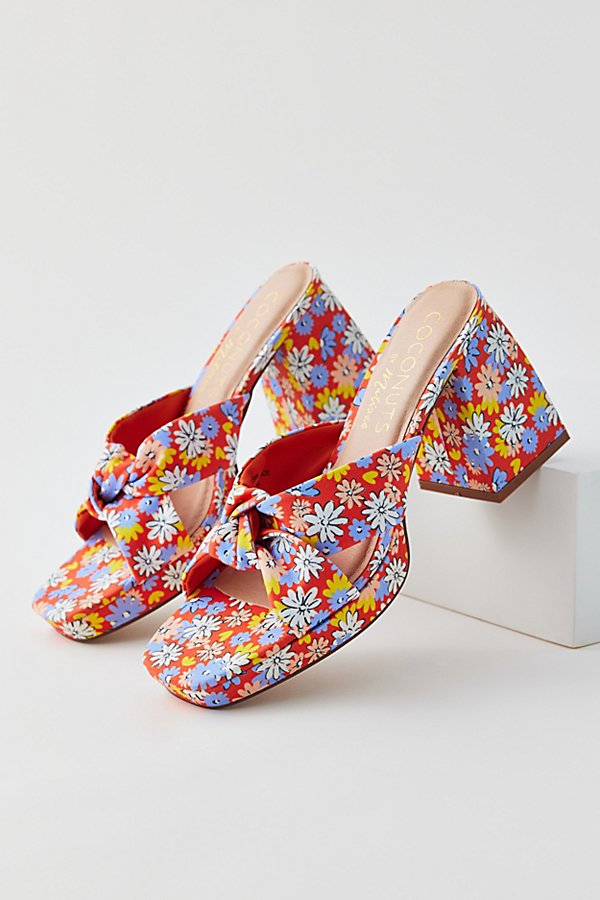 Shop Coconuts By Matisse Footwear Esme Platform Sandal In Red Floral, Women's At Urban Outfitters