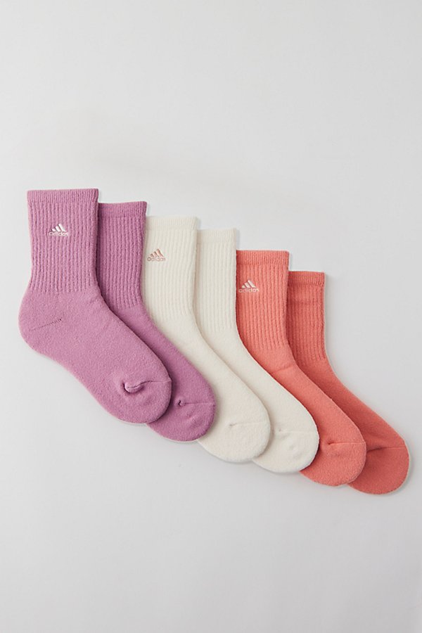 Adidas Originals Cushion Comfort Crew Sock 3-pack In Pink, Women's At Urban Outfitters