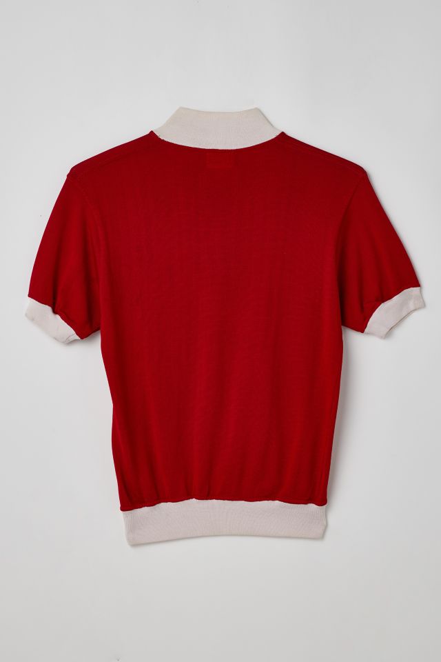 Vintage Quarter Zip Mock Neck Tee #1