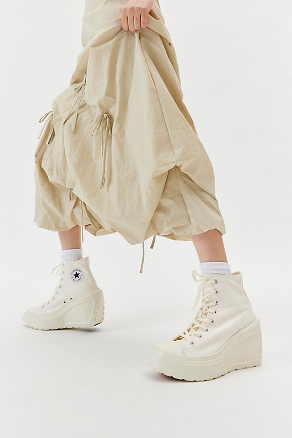 Shop Converse Chuck 70 De Luxe Wedge Sneaker In Egret, Women's At Urban Outfitters