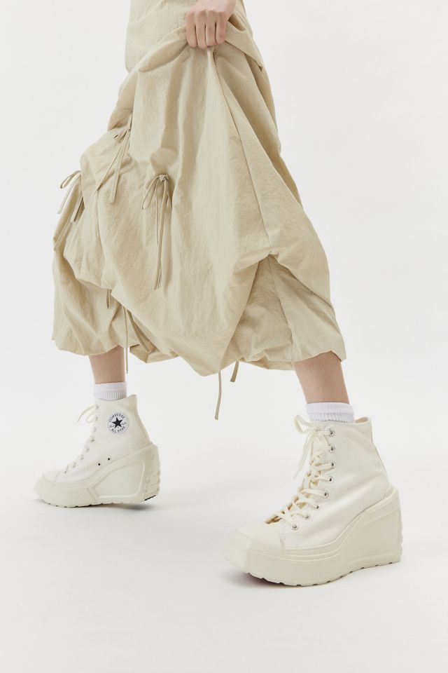 Converse lace up high top best sale wedge sneakers