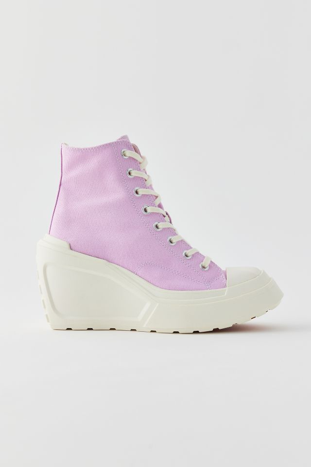 Purple converse wedges best sale