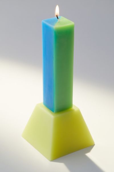 Areaware Happiness Pillar Candle By Yinka Ilori In Blue At Urban Outfitters In Green
