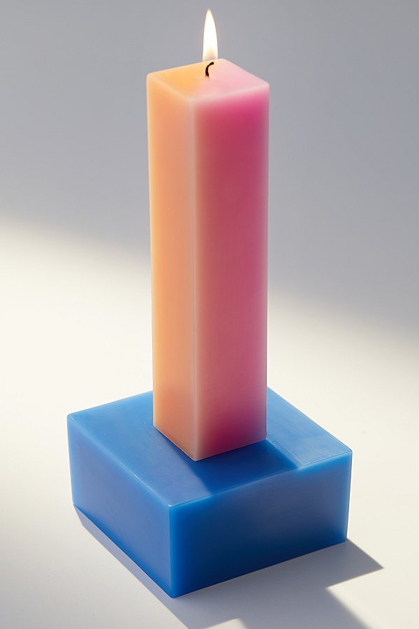 Areaware Happiness Pillar Candle By Yinka Ilori In Orange At Urban Outfitters In Multi