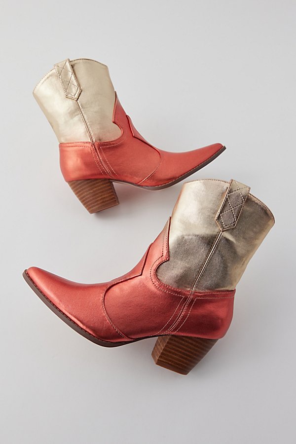 Coconuts By Matisse Footwear Bambi Ombre Cowboy Boot In Gold Ombre, Women's At Urban Outfitters