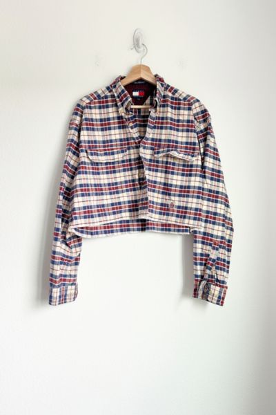 Vintage Reworked Tommy Hilfiger Flannel Top | Urban Outfitters