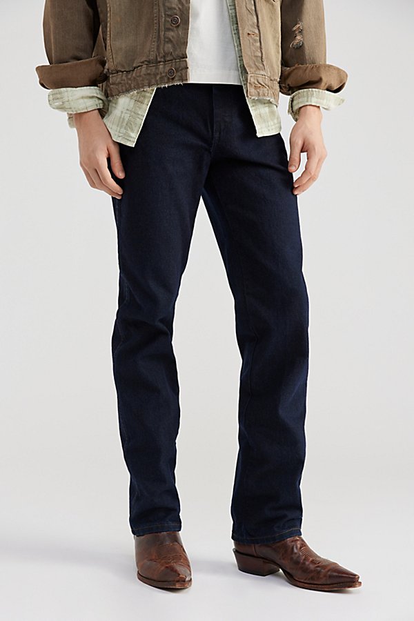 Shop Wrangler Cowboy Cut Slim Fit Flared Jean In Vintage Denim Dark, Men's At Urban Outfitters