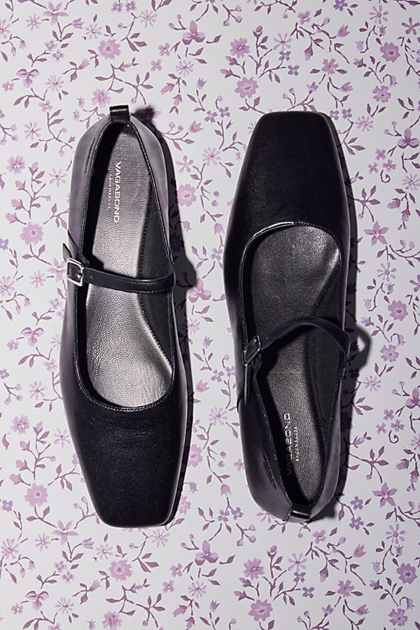 Shop Vagabond Shoemakers Delia Mary Jane Ballet Flat In Black, Women's At Urban Outfitters