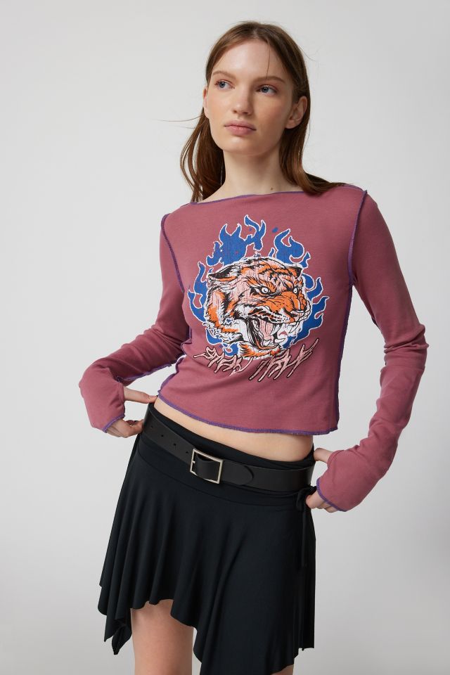 Flaming Tiger Long Sleeve Tee #2