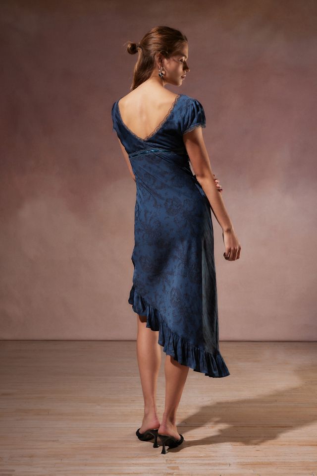 Kimchi Blue Cora Lace Trim Asymmetrical Midi Dress #3