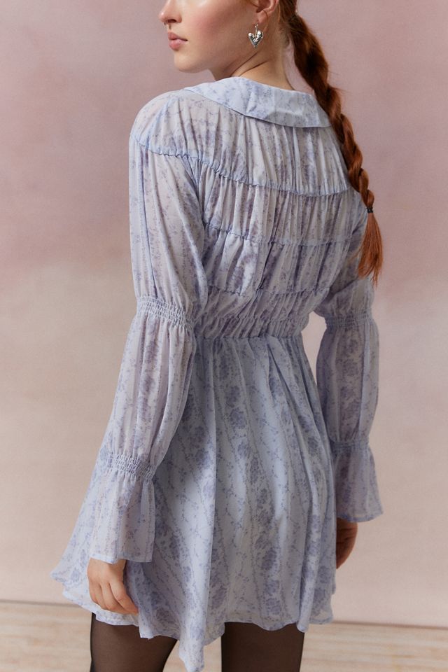 blue smocked mini dress Smocked Mini Dress main image 0