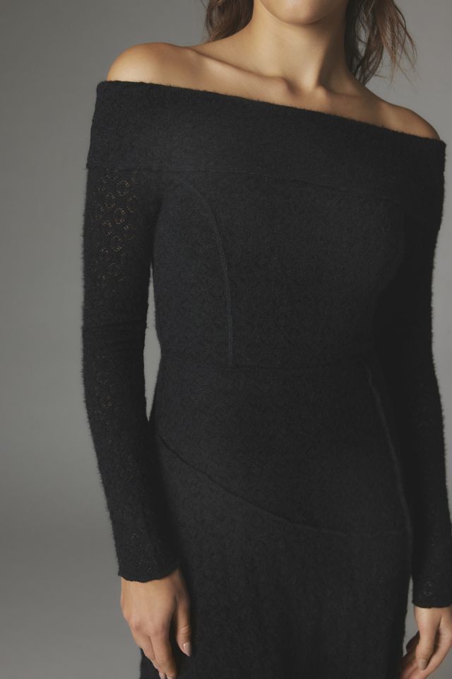 UO Yaya Asymmetrical Off-The-Shoulder Midi Dress #1