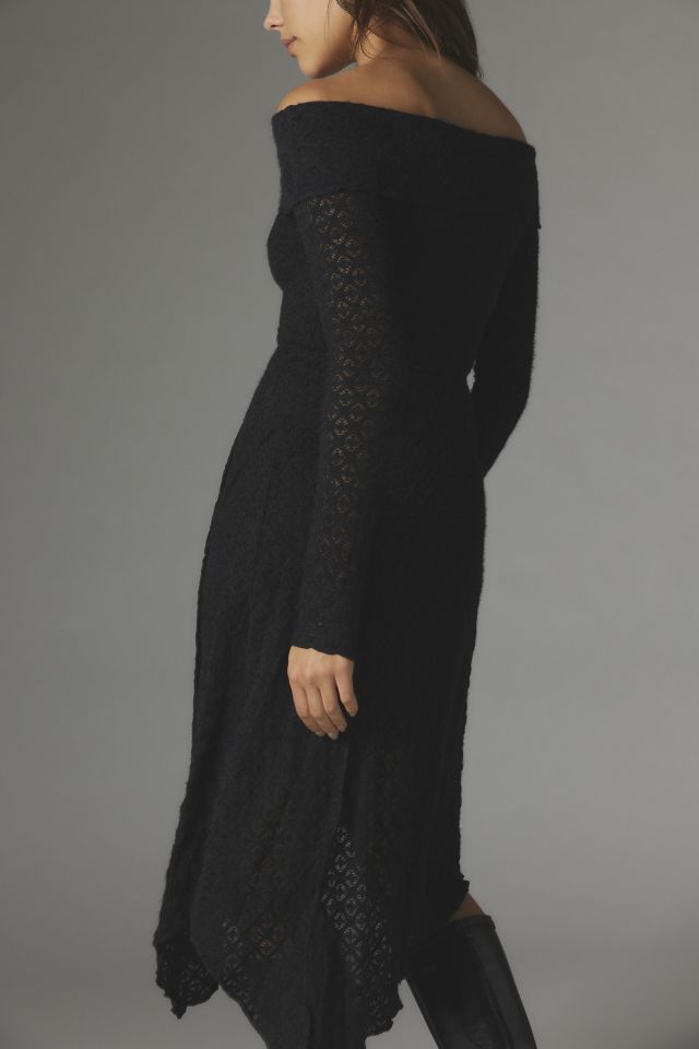UO Yaya Asymmetrical Off-The-Shoulder Midi Dress #4
