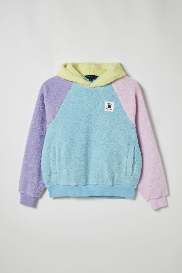 Teddy fresh clearance colour block hoodie