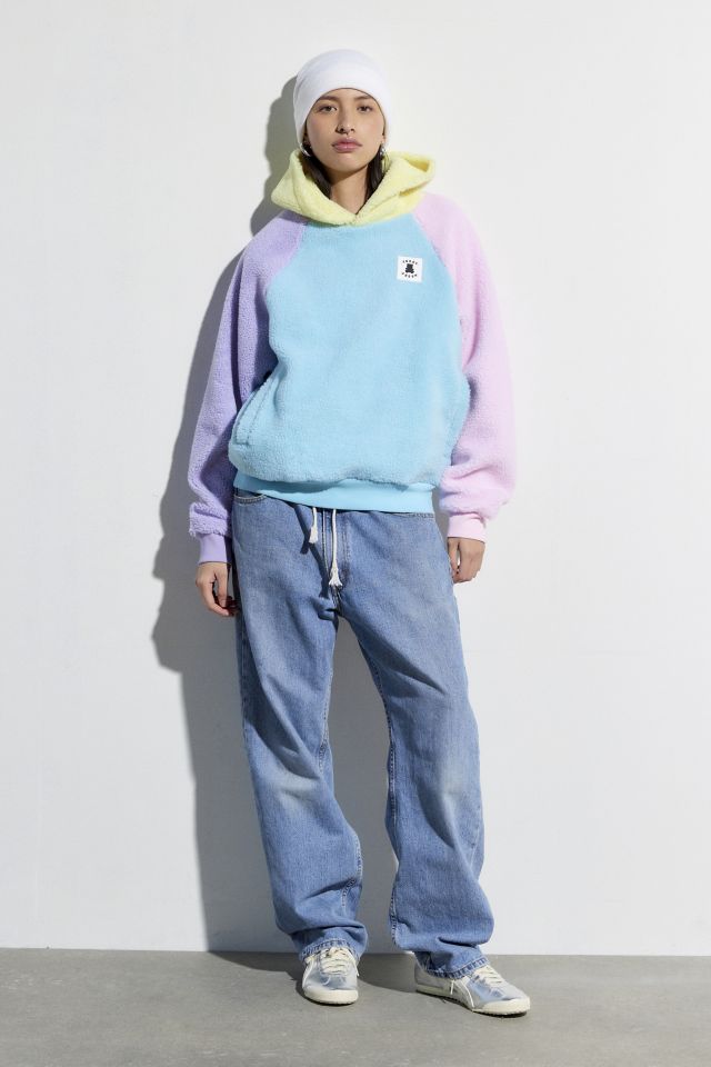 Teddy Fresh Colorblock Fleece Hoodie Sweatshirt