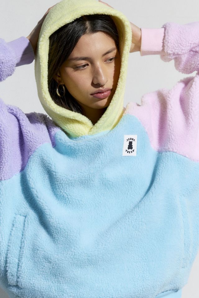 Urban outfitters pastel colour block online hoodie