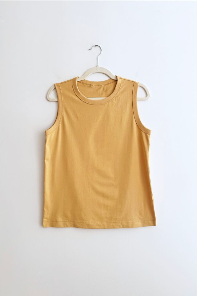 Vintage 90's Mustard Muscle Tank Top | Urban Outfitters