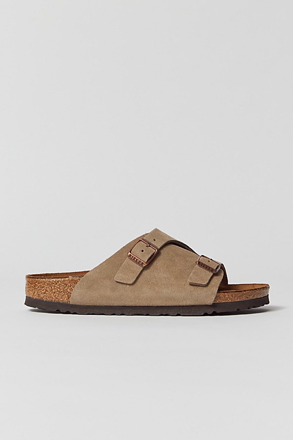 Birkenstock Zurich Slide Sandal In Taupe Suede, Men's At Urban Outfitters