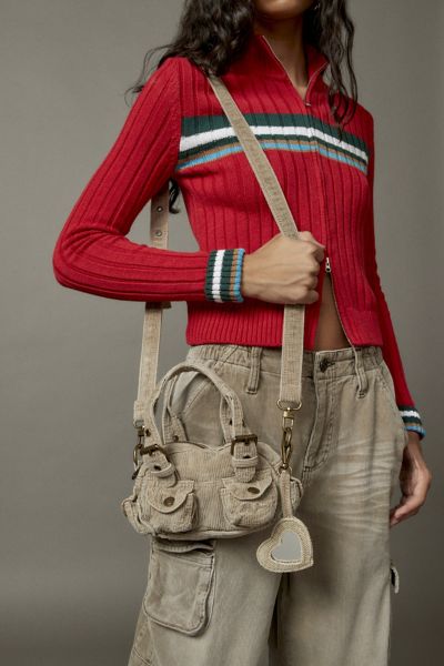 Bdg Y2k Mini Corduroy Duffle Bag In Tan