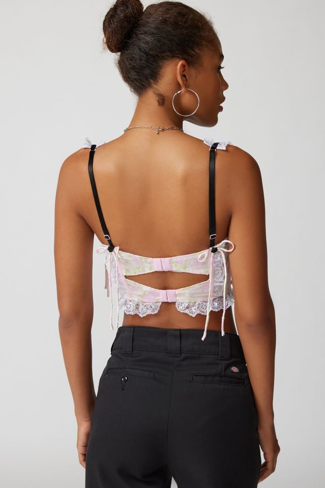 For Love & Lemons Winifred Lace Floral Bustier Top #3