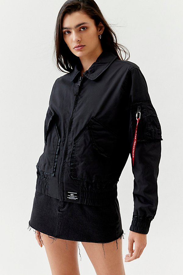 Alpha Industries Cwu 36/p Mod Bomber Jacket In Black, Women's At Urban Outfitters