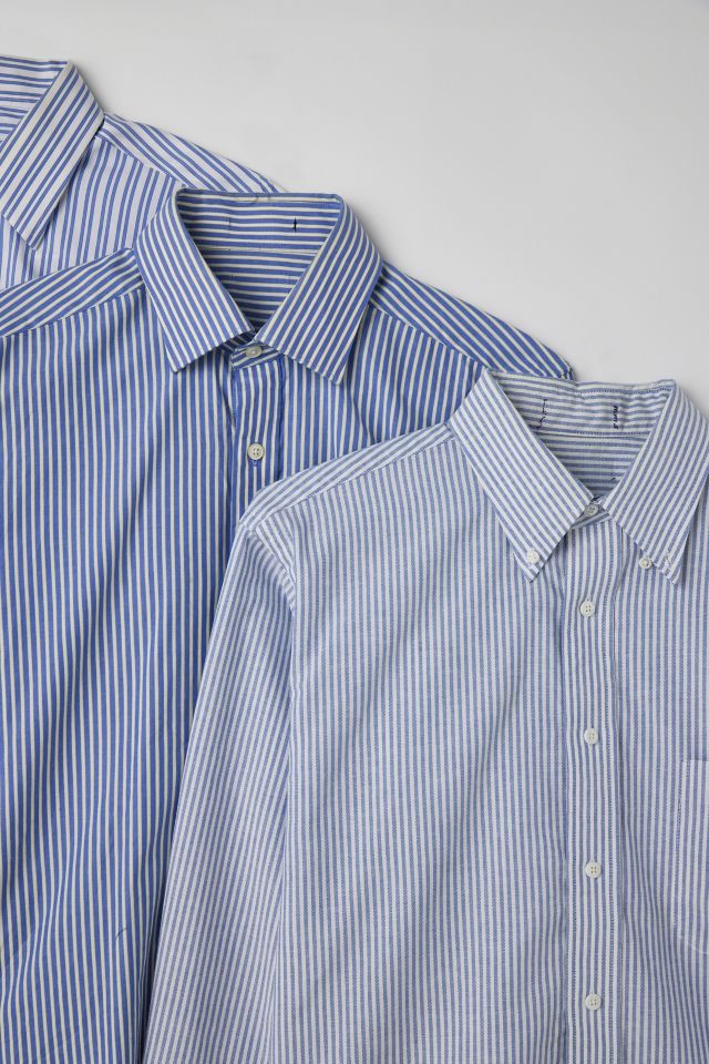 Urban Renewal Remade Striped Boxy Raw Crop Button-Down Shirt #2