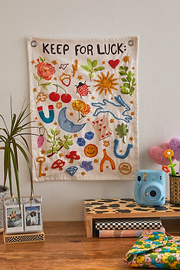 Urban Outfitters Lucky Charm Tapestry In Ivory At  In Multi