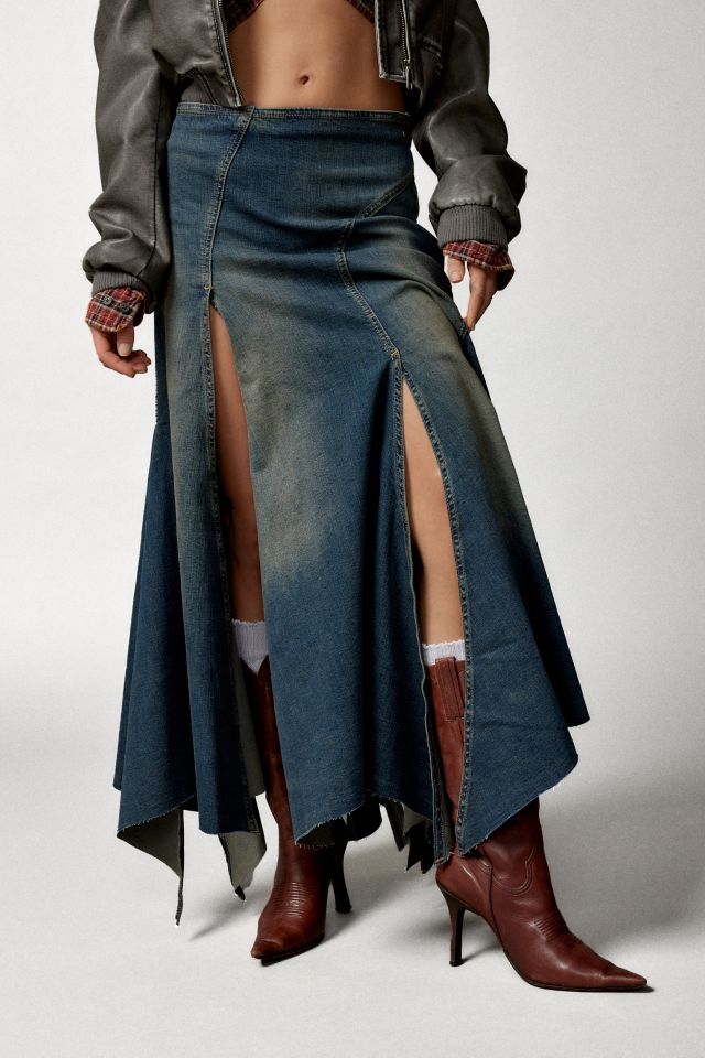 BDG Caroline Spliced Denim Maxi Skirt #1