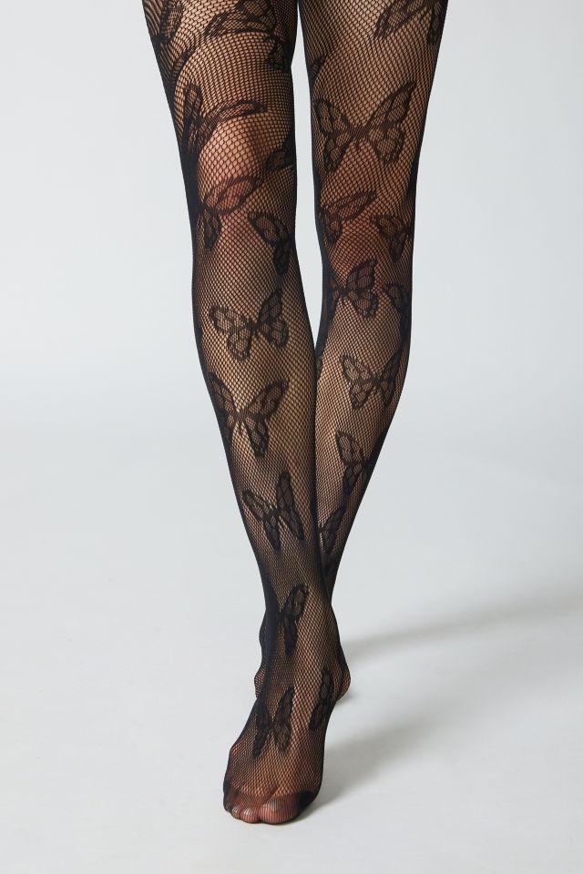 UO Butterfly Fishnet Tights