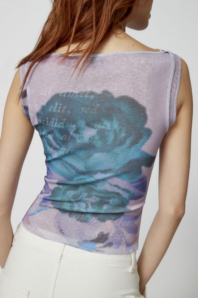 Mesh Flower Tank Top #2