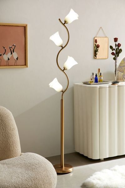 Urban Outfitters Jenavive Floor Lamp In Gold At