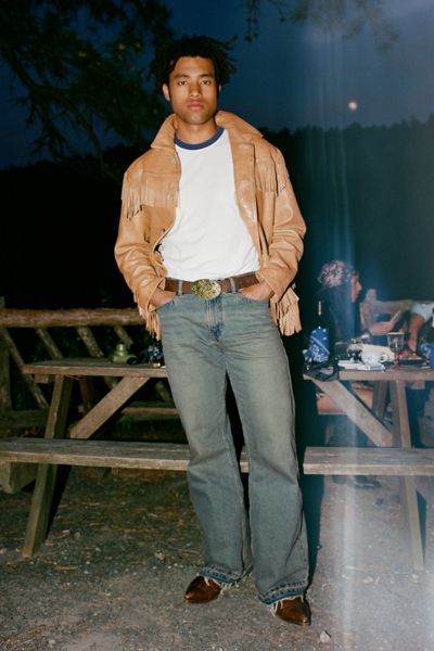 Shop Bdg Slacker Relaxed Fit Jean In Vintage Denim Medium, Men's At Urban Outfitters