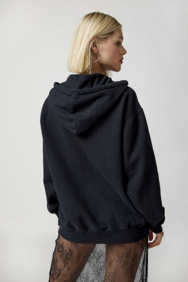 Urban Renewal Remade Denim Star Zip Hoodie Sweatshirt