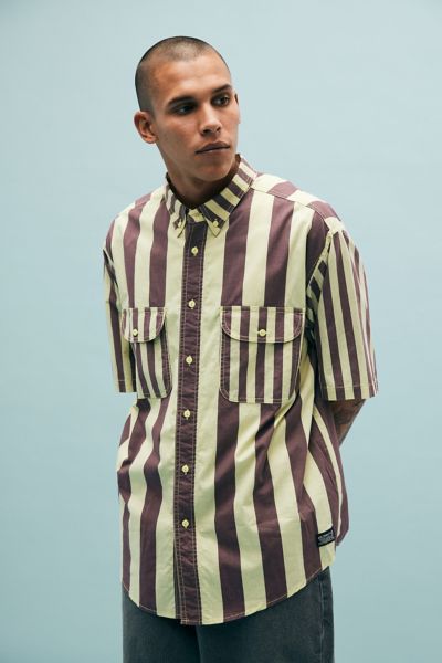 Shop Levi's Skate Woven Button-down Shirt Top In Yellow, Men's At Urban Outfitters