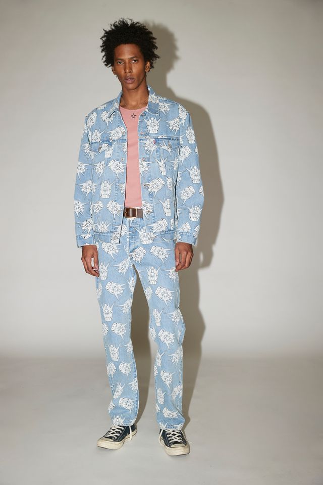 Levi's® X Gundam SEED Denim Trucker Jacket | Urban Outfitters