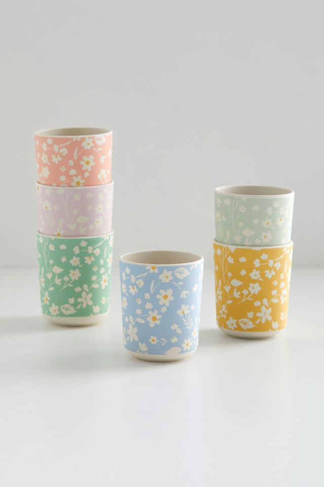 Meri Meri Floral Reusable Bamboo Cup - Set Of 6 #2